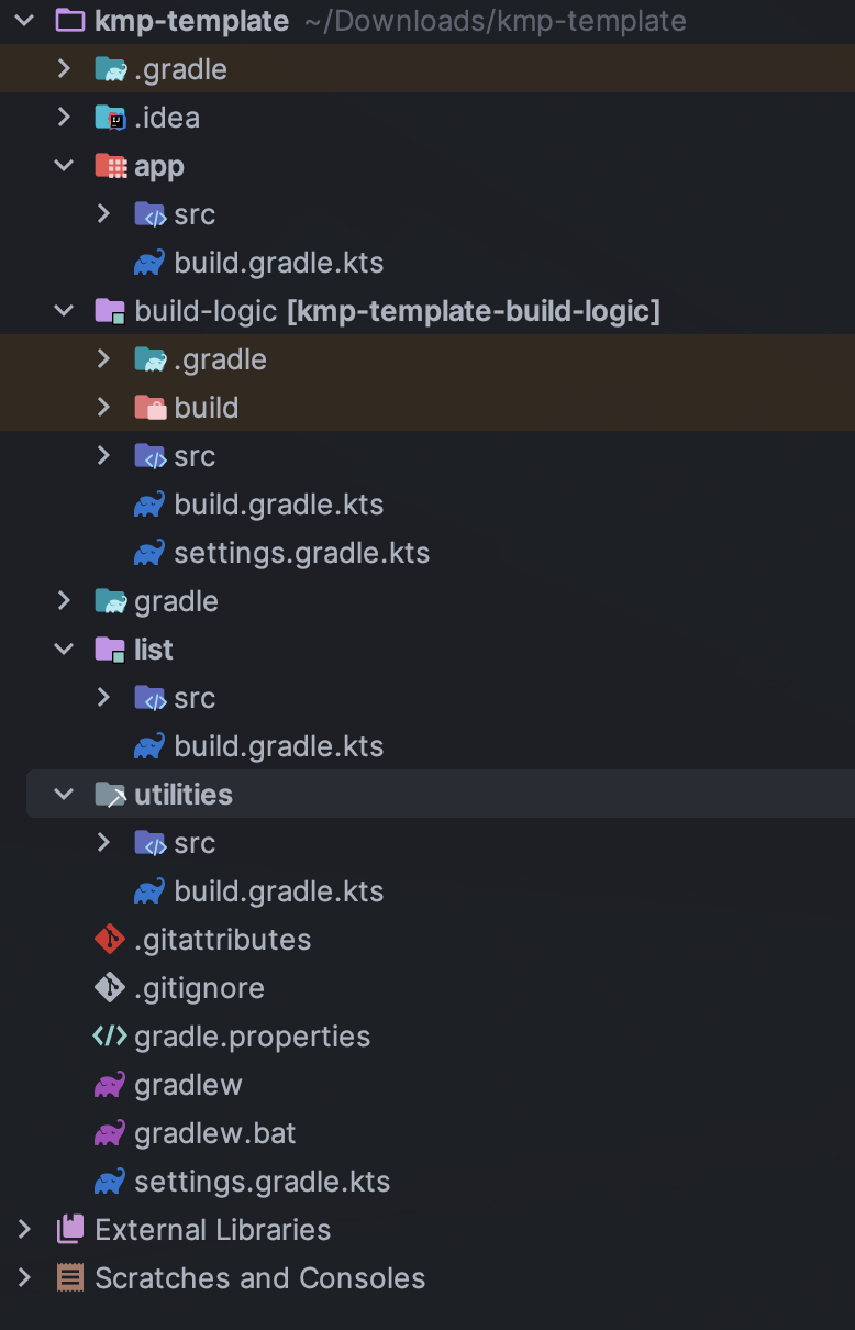 Project Structure after initilization