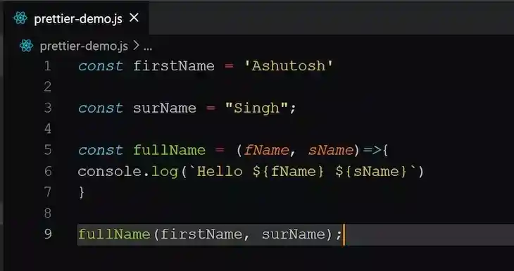 Prettier-Demo-Code-Example